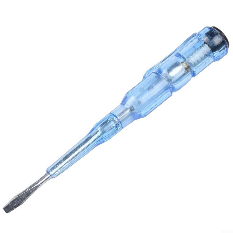 Voltage Tester Pen with Self Check AC DC Detection Live Neutral Wire Identification IP56 Waterproof 45 Steel Flat Screwdriver Tip - Image 3