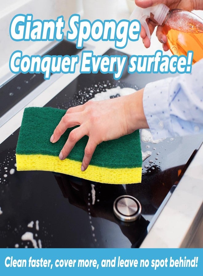 AIDEA XL Scrub Sponges 24Count, Sponges for Dishes, Extra Large Sponge for Cleaning Kitchen and Household, Heavy Duty Sponge Safe for Non-Coated Cookware, Cleaning Power for Bathroom, House - Image 5