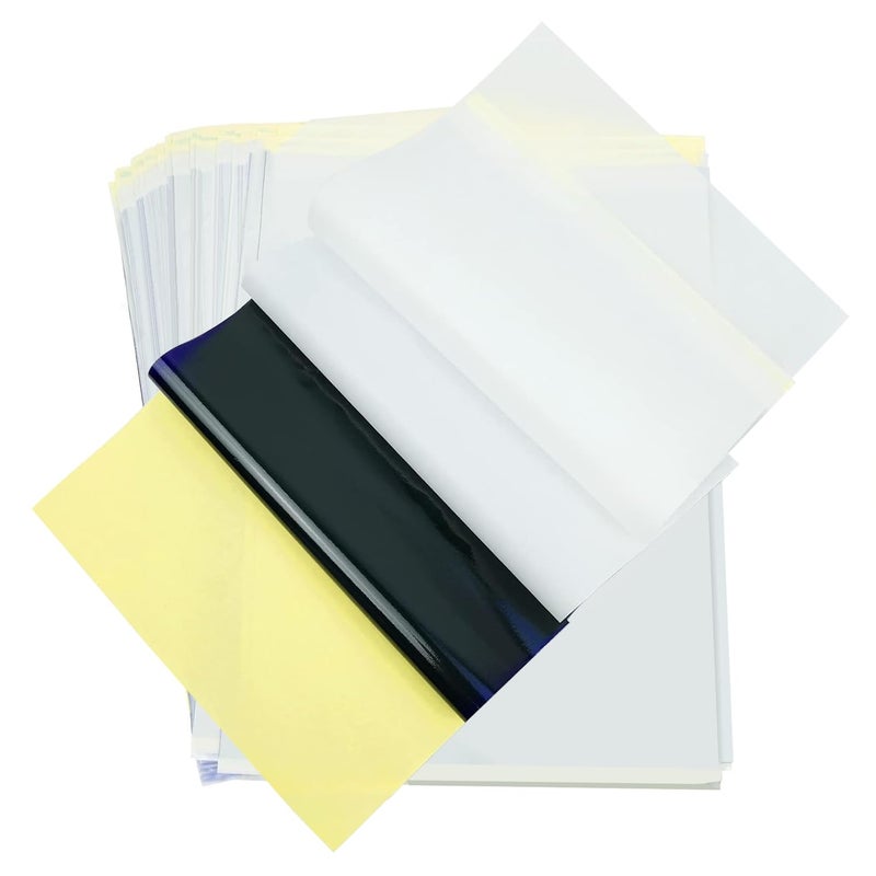 Tattoo Transfer Paper 50 Sheets Tattoo Stencil Paper Stencil Paper for Tattooing A4 Size 4 Layers Thermal Transfer Paper DIY Tattoo 50PCS