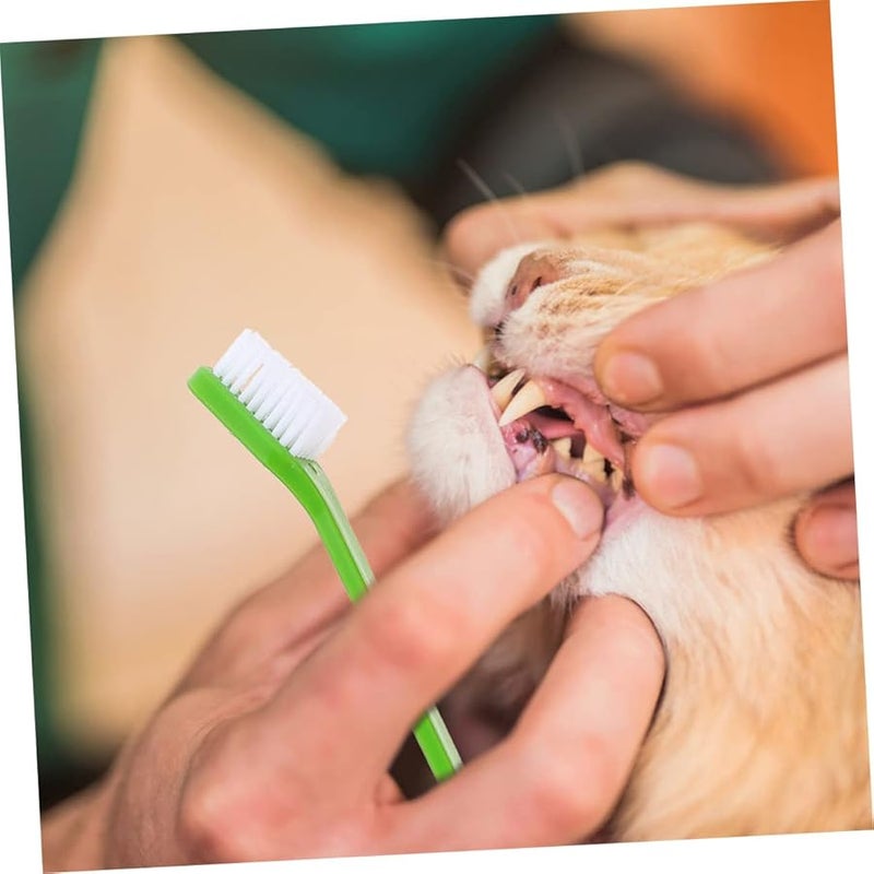 12pcs Dual Head Dog Toothbrush Soft Bristles For Puppy And Pet Oral Care Cleaning - Image 4