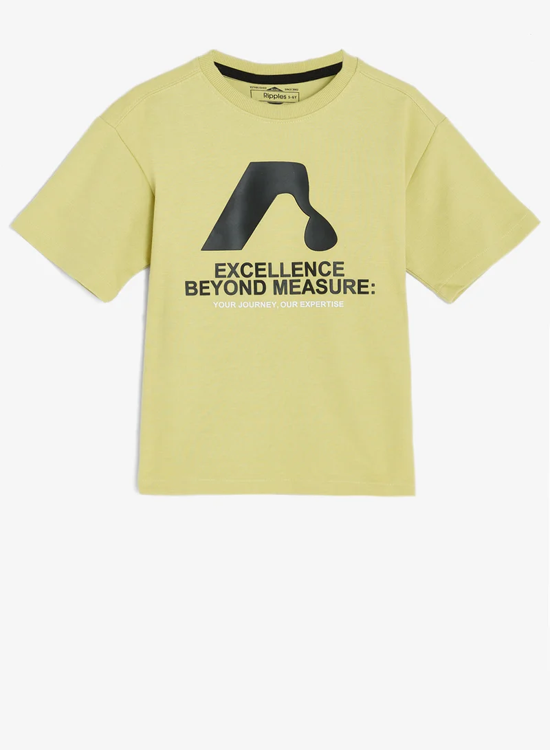 ريبلز مع نمشي Boys Drop Shoulder T-shirt & Shorts Set