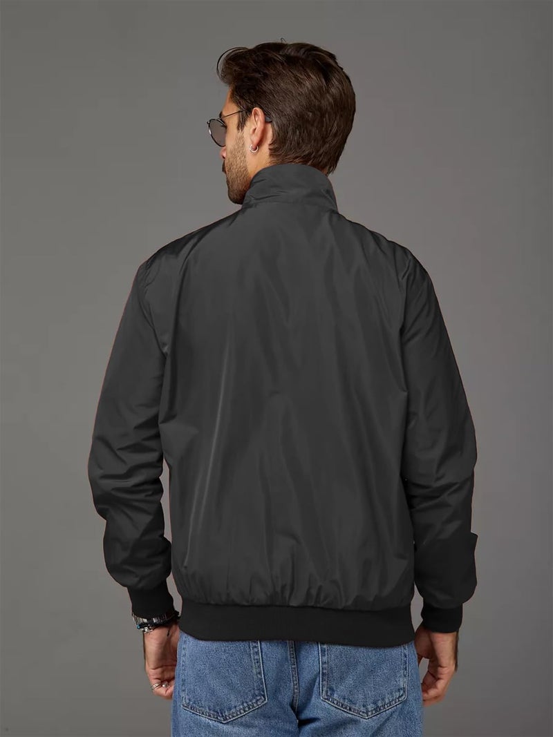 LEOTUDE Full Sleeve Windcheater Polyester Jacket For Mens (JKT-15JACKET_P_Black_XL) - Image 3
