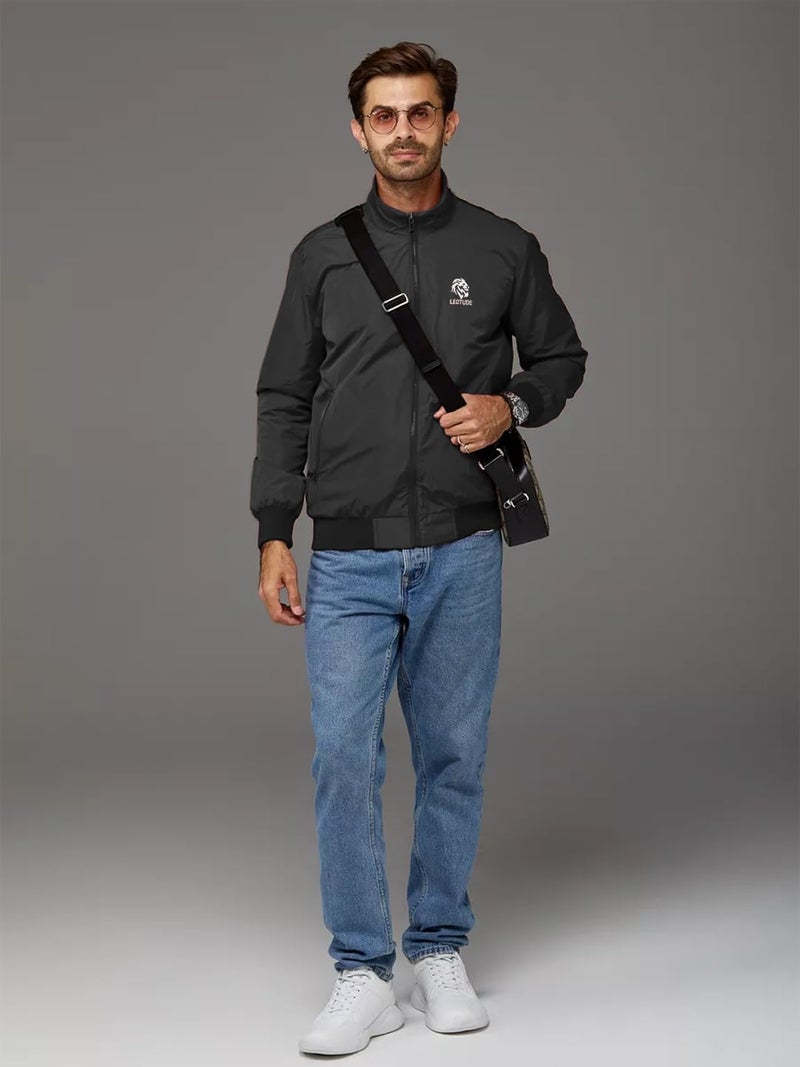 LEOTUDE Full Sleeve Windcheater Polyester Jacket For Mens (JKT-15JACKET_P_Black_XL) - Image 2