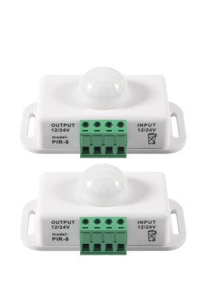 DC 12V 24V PIR Sensor LED Motion Sensor Switch, 2 Pcs Body Infrared Sensing Detector, for Timer Function Automatic Sign Control PIR Controller LED Light Strips (White) - pzsku/ZD904318C23368AF3B673Z/45/_/1704247031/931ac8f1-0f01-442f-91e2-c22c8eed1d1e