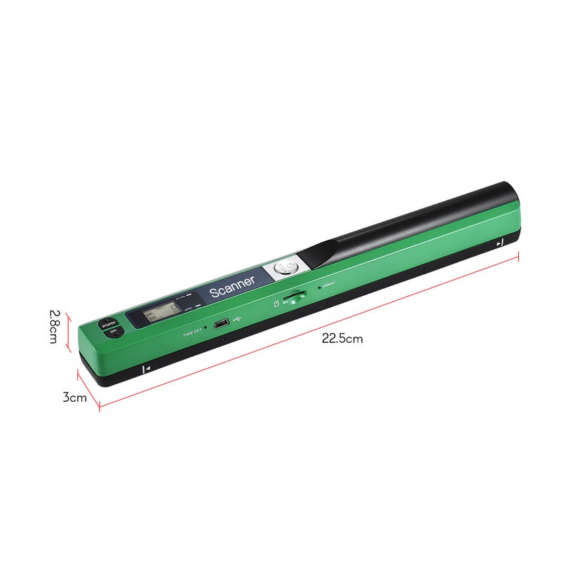 ماسح ضوئي لاسلكي محمول بخطاف يدوي بحجم A4 و دقة 900 نقطة لكل بوصة، صيغ JPG/PDF، مع شاشة LCD وحقيبة حماية لألواح العمل وأيصالات الكتب والصور - Image 4