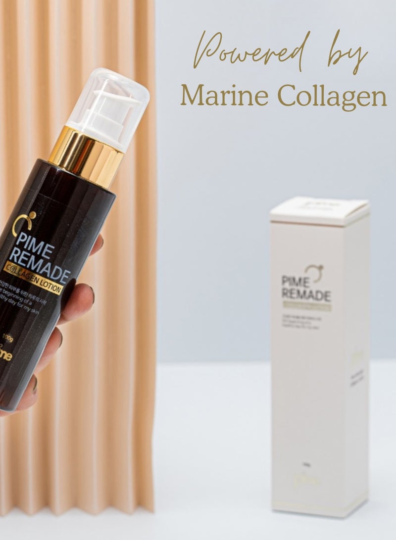 pime K-Beauty Marine Collagen Face Lotion 100ml x2 – Hydrolyzed Marine Collagen & Hyaluronic Acid, Firming, Deep Hydration & Anti-Aging Facial Moisturizer - Image 4