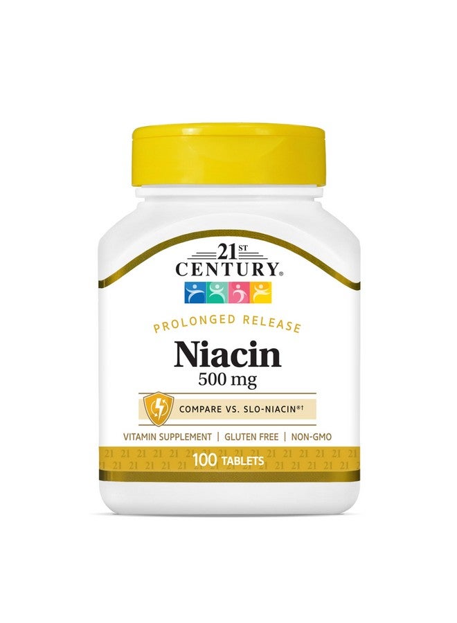 21st Century Niacin 500 mg Prolonged Release Tablets, 100 Count (27474) - Image 1