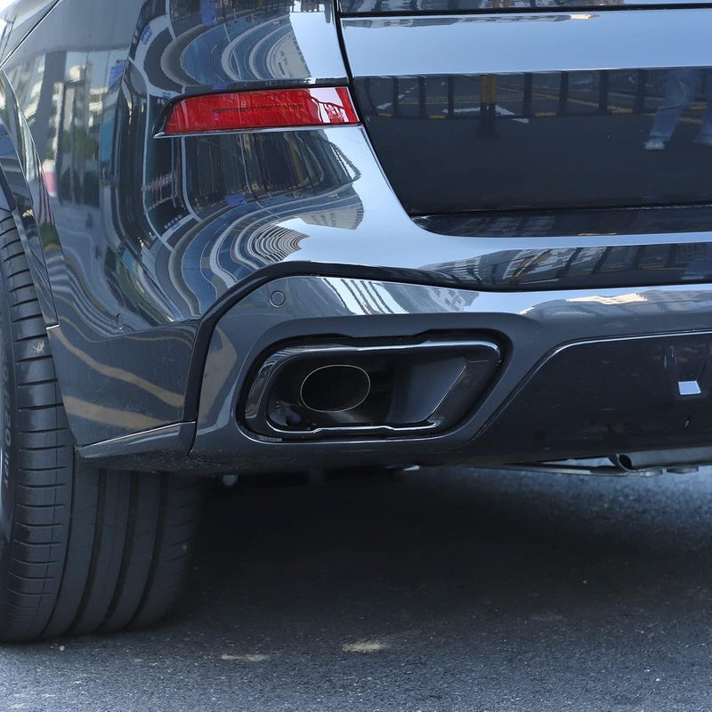 LLKUANG Stainless Steel Tail Muffler Exhaust Pipe Cover for BMW X5 G05, X6 G06, X7 G07 (2019-2021) - Black - Image 4
