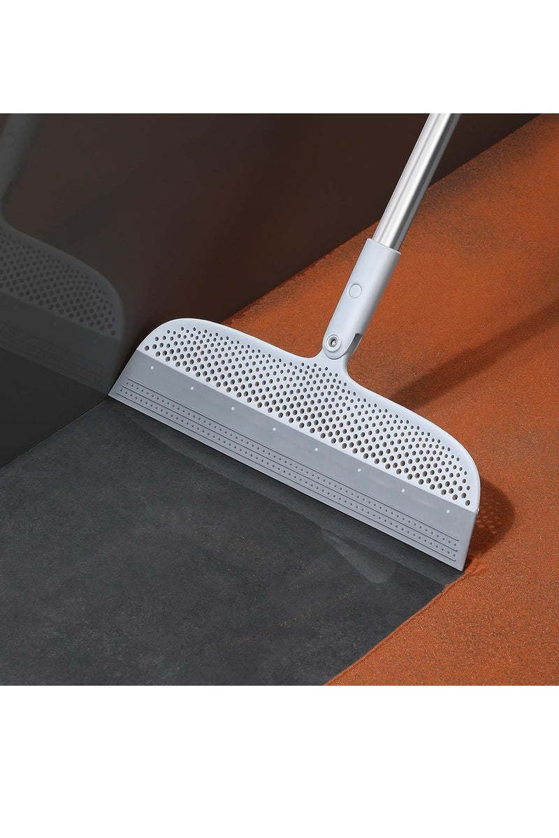 ممسحة أرضيات سيليكون لإزالة شعر الحيوانات الأليفة – بمقبض طويل حتى 129 سم - Image 3