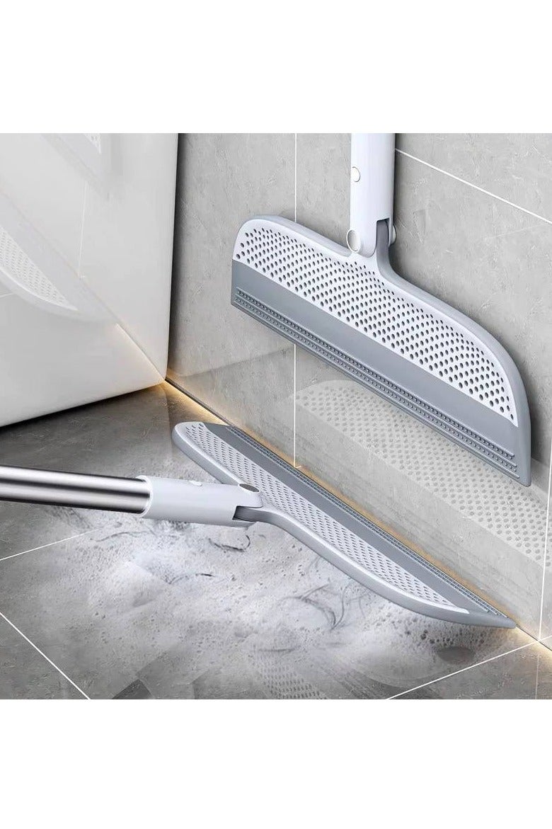 ممسحة أرضيات سيليكون لإزالة شعر الحيوانات الأليفة – بمقبض طويل حتى 129 سم - Image 1