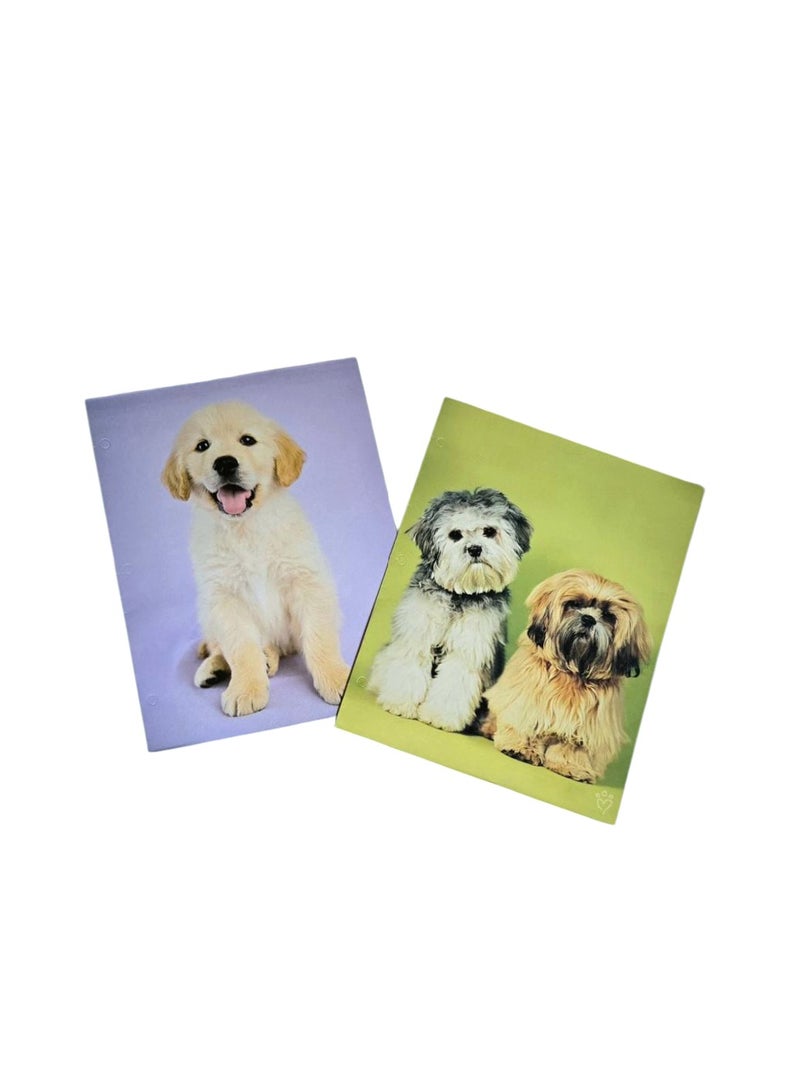 ٢ قطعة من ملف اوراق نقشة كلب صغير 30*24 - Image 1