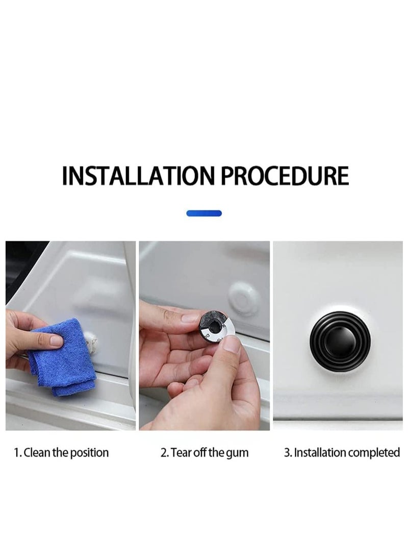 12 Pcs Self-Adhesive PVC Car Door Shock Absorbers, Soundproof Edge Protectors for Bumper & Trunk, Anti-Collision Stickers - Image 5