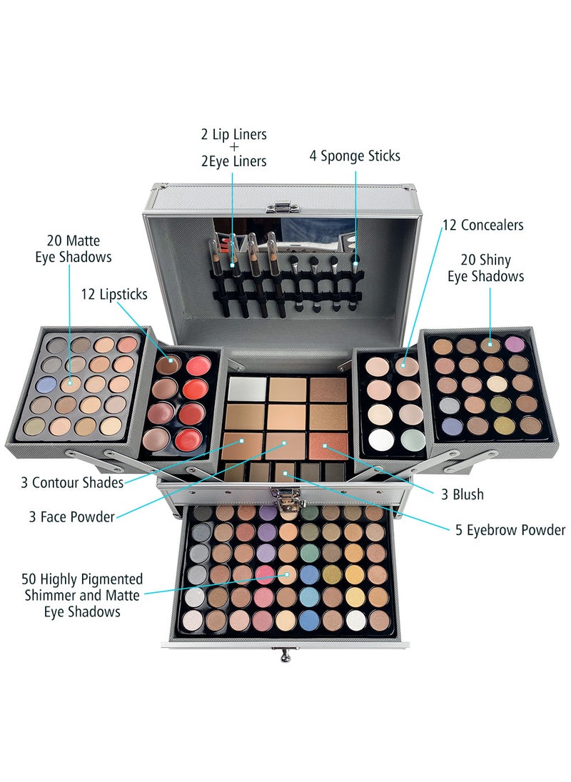 VERONNI - 132 Shade Professional Eye Makeup Kit Multicolour - Image 1