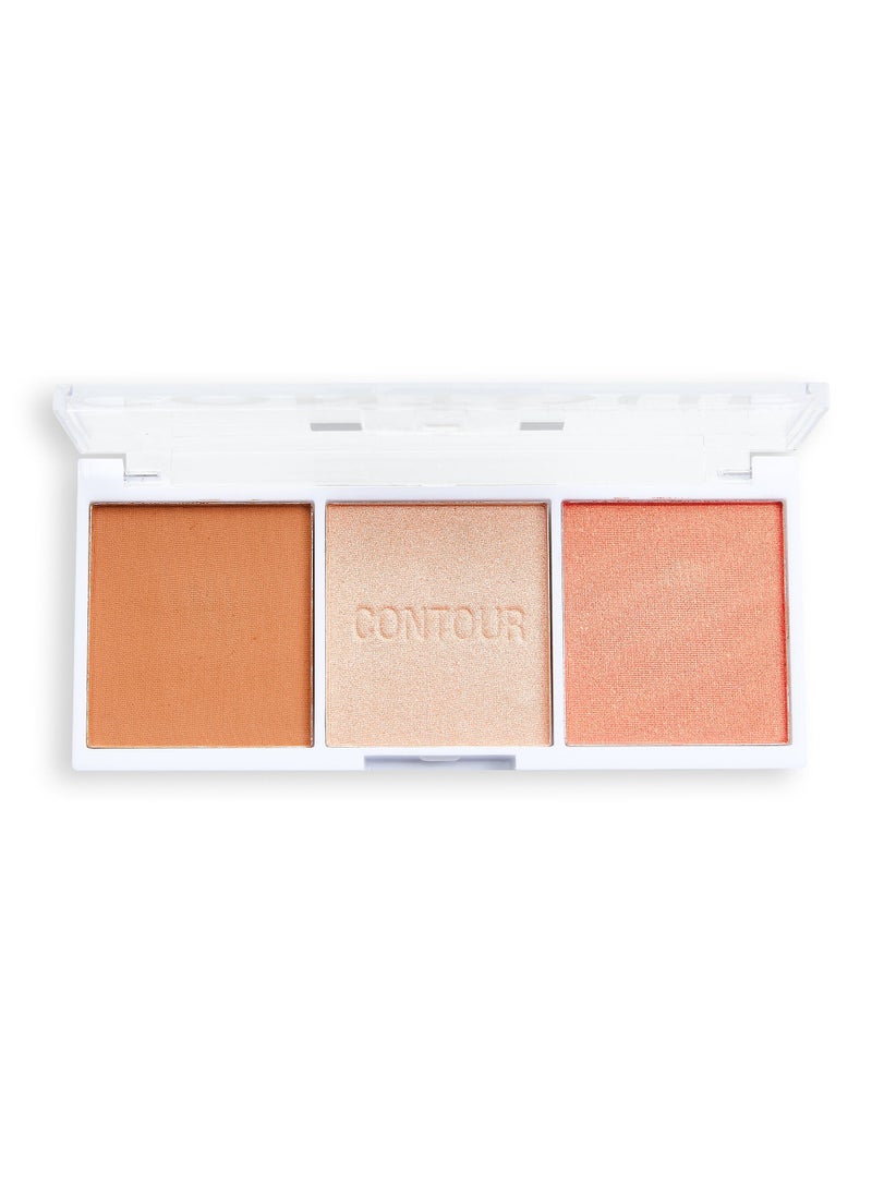 REVOLUTION Trio Contour Palette Sugar 