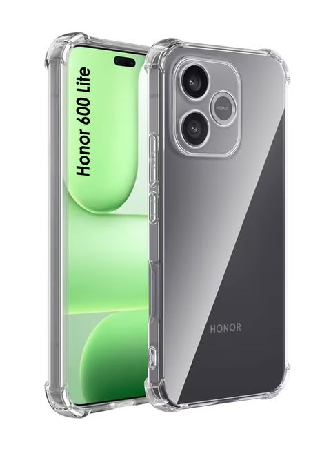 Honor 600 Lite Shock Proof Clear Case Cover - Ultra Clear, Durable & Accurate Cut-outs - Scratch, Dust & Smudge Protection - Transparent Silicon Back Case Cover for Honor 600 Lite