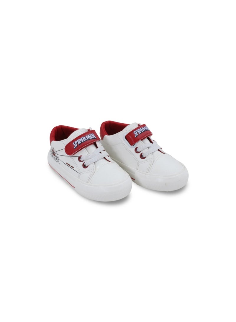Boys Spider-Man Leather Sneakers – Red & White - Image 2