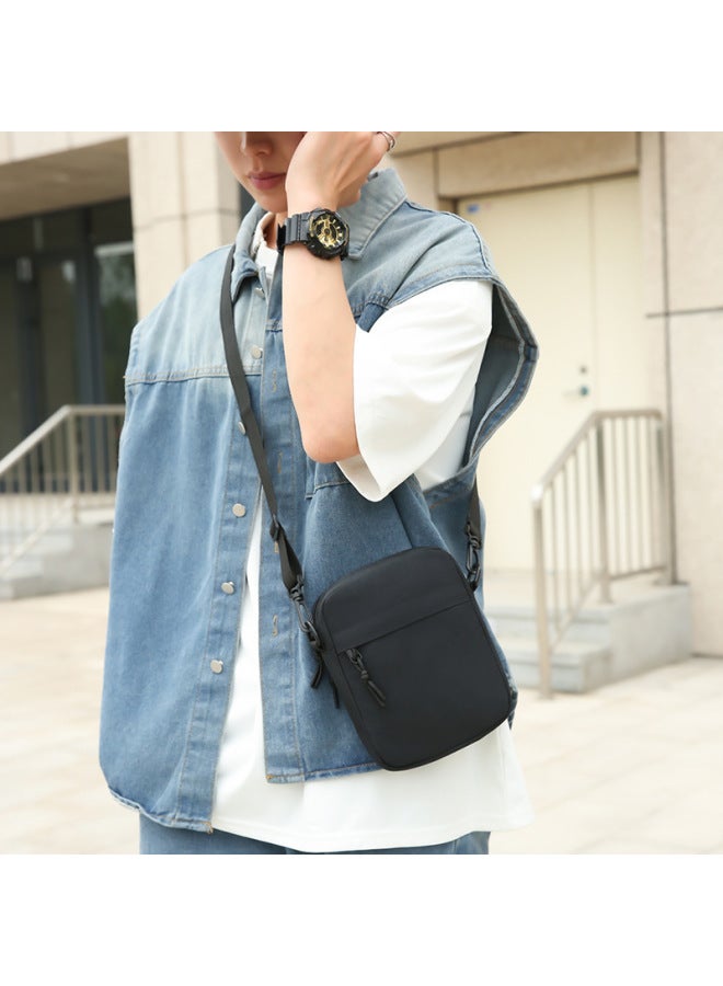 Generic Crossbody Bag Men's 2024 Summer Mini Mobile Phone Bag Shoulder Bag Small Satchel Casual Backpack Men's Bag-Color:Black  - Image 2