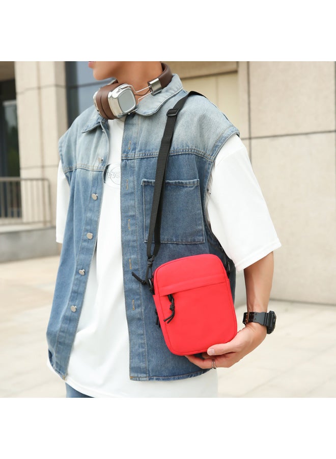 Generic Crossbody Bag Men's 2024 Summer Mini Mobile Phone Bag Shoulder Bag Small Satchel Casual Backpack Men's Bag-Color:Black  - Image 3