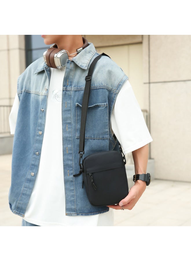 Generic Crossbody Bag Men's 2024 Summer Mini Mobile Phone Bag Shoulder Bag Small Satchel Casual Backpack Men's Bag-Color:Black  - Image 1
