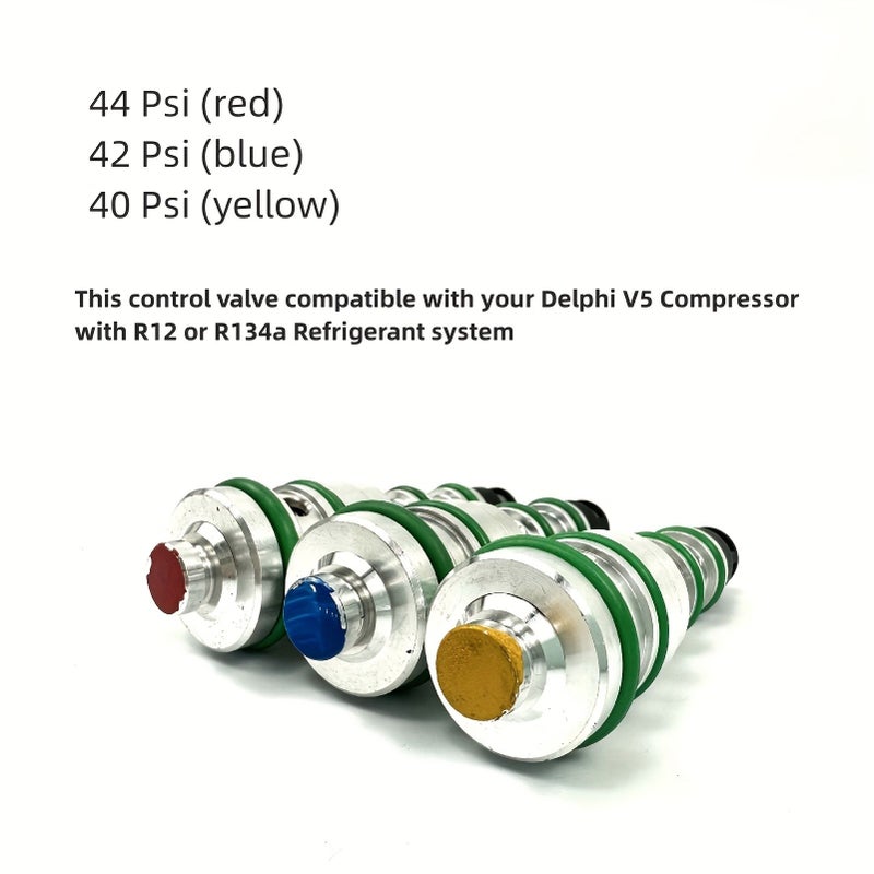 V5 Compressor Control Valve Set 44 Psi Red Pressure Level Stainless Steel Exterior Compatible Replacement Kit For Lacetti Aveo Cruz - Image 4