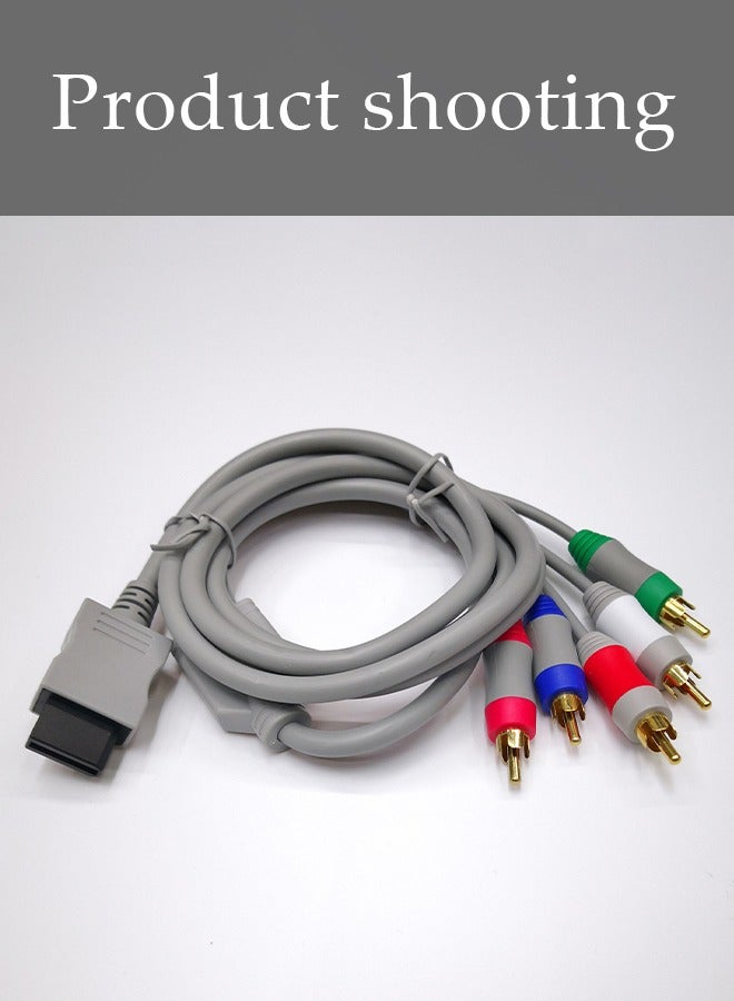Loquat Wii/Wii U Component Cable - 5 RCA Video u0026 RCA Stereo Audio AV Cord Wire Compatible with Nintendo Wii u0026 Wii U to HDTV EDTV High Definition 【Nintendo Wii】  - Image 2