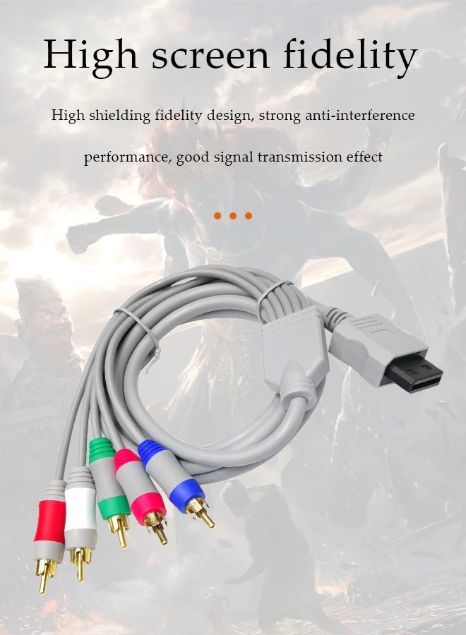 Loquat Wii/Wii U Component Cable - 5 RCA Video u0026 RCA Stereo Audio AV Cord Wire Compatible with Nintendo Wii u0026 Wii U to HDTV EDTV High Definition 【Nintendo Wii】  - Image 3