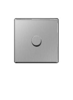 BG Electrical BG Electrical Stainless Steel Flatplate Screwless Dimmer Switch Push ON/OFF 1 Gang 2 Way 1000W - FBS85P  - Image 2