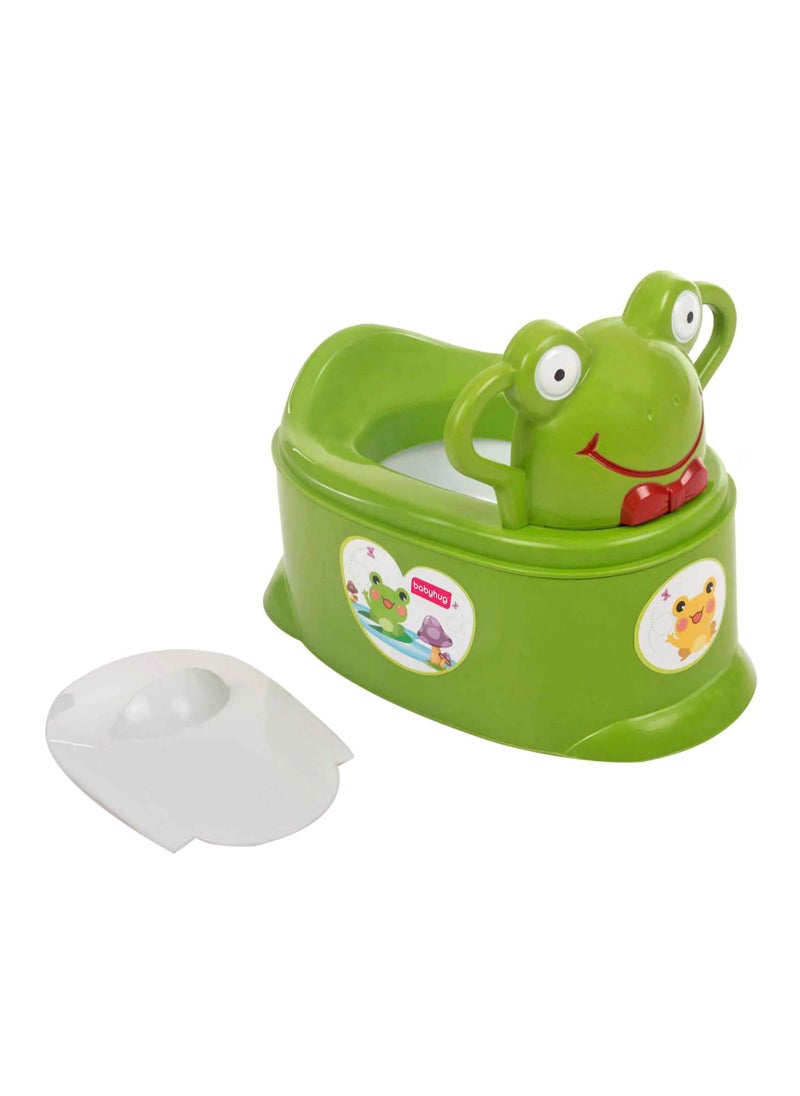 babyhug Babyhug Froggy Potty Seat for Kids, Anti-Skid, Comfort Backrest, Removable Bowl, 12 Months+, 24 x 26.5 cm - Green  - Image 1