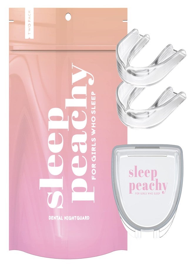 CUSTMBITE Sleep Peachy Night Guard for Women, Teeth Grinding, Bruxing, 2-Pack, Clear - Image 1