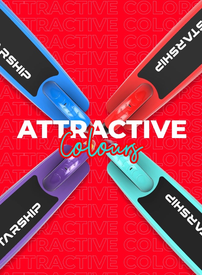 LiT Starship 2-Wheel Kick Scooter Purple Haze | Foldable Lightweight Scooter for Kids Age 5+ | Adjustable Handlebar | Rear Brake | Smooth PU Wheels | Fun Outdoor Ride & Easy Storage | LT7006 - Image 4