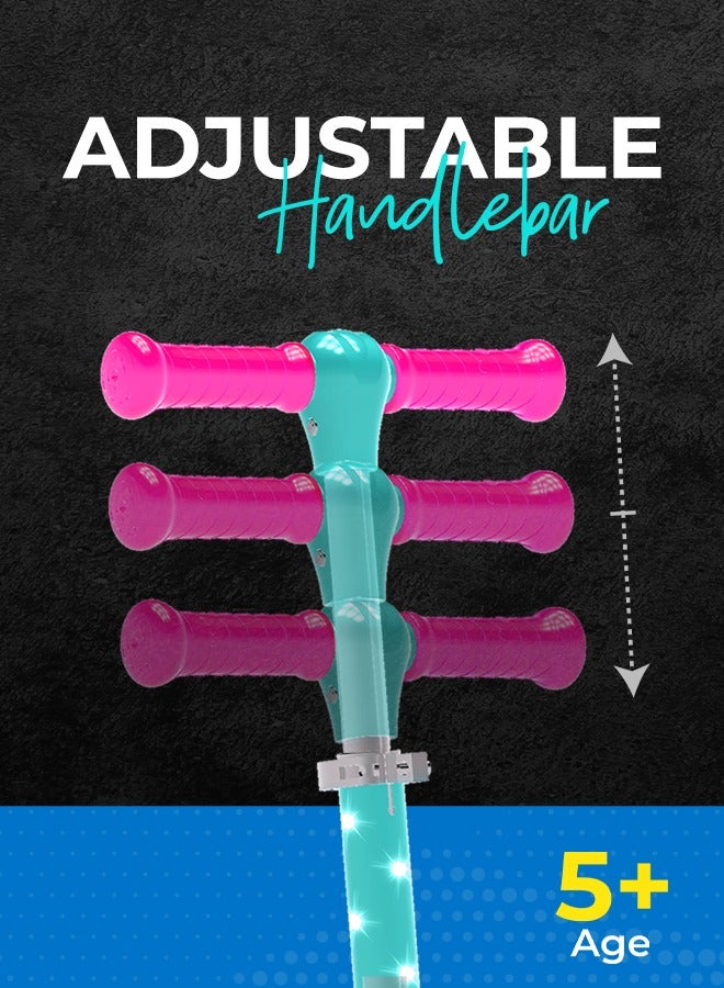 LiT Starship 2-Wheel Kick Scooter Purple Haze | Foldable Lightweight Scooter for Kids Age 5+ | Adjustable Handlebar | Rear Brake | Smooth PU Wheels | Fun Outdoor Ride & Easy Storage | LT7006 - Image 5