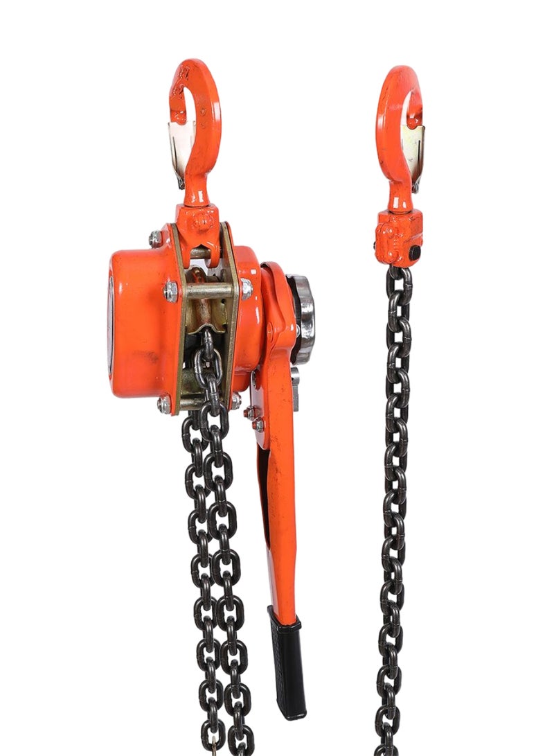 LAWAZIM Pro7 Crane Wrench - 2Tx3m Orange - Heavy-Duty Lever Chain Hoist with Safety Latch Hooks and Durable Load Chain - Ideal for Industrial Lifting, Construction, Warehouses, and Workshops - Image 1