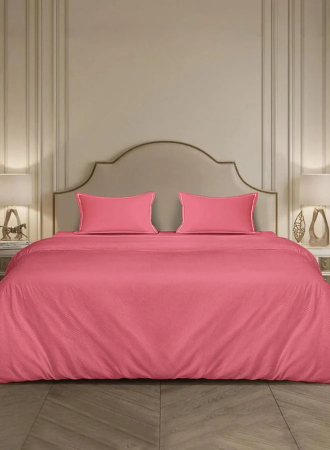 Mulberry Living 100% Cotton 4-Pieces Bedding Set, Micro Checks - Deco Rose