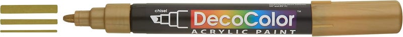 Uchida Marvy Deco Color Chisel Tip Acrylic Paint Marker in Gold - Image 2