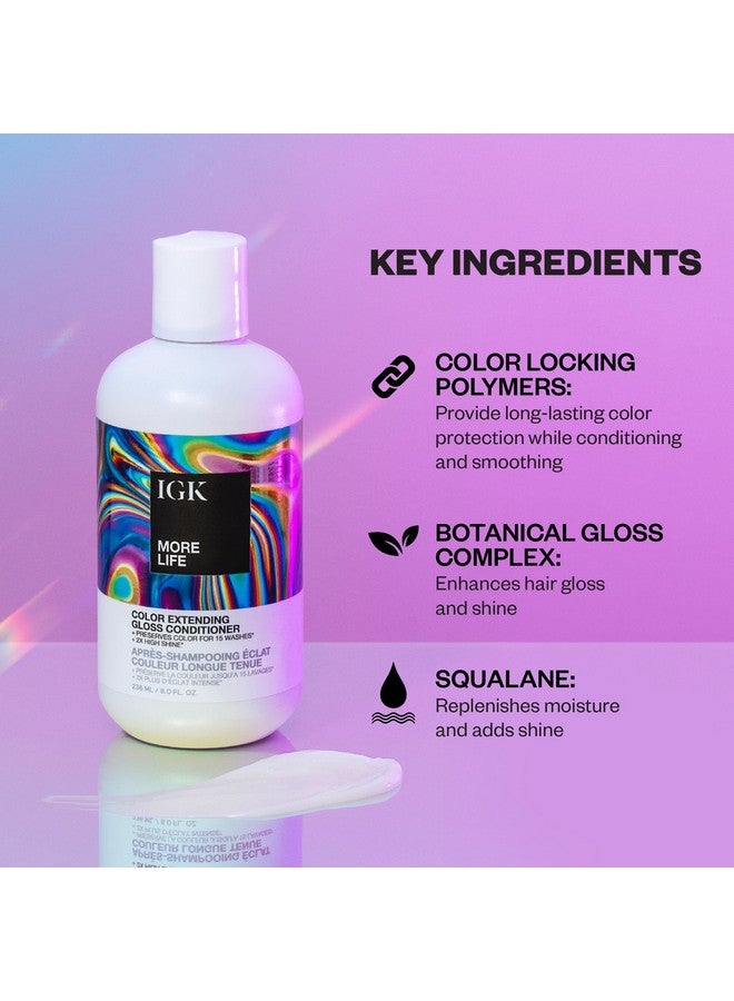 IGK More Life Color Extending Gloss Conditioner 236 ml / 8 oz - Image 3