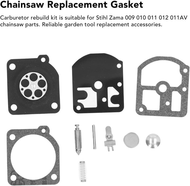 Pilipane Carburetor Carb Rebuild kit for stihl for Zama 009 010 011 012 011AV Chainsaw Gasket Parts  Carburetor Rebuild Repair Kit - Image 4