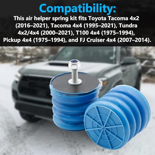 BSNOVT SSF-604-40 Front Air Helper Springs Kit(Left Right Front Rear),Fit for Toyota Tacoma Tundra T100 Pickup FJ Cruiser .Auxiliary Bump Stop Spring SSF60440 2PCS - Image 3
