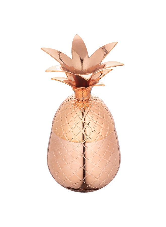 Restaurantware 2-OZ Pineapple Drink Tumbler: Perfect for Bars, Restaurants, and Catered Events - Copper Drink Shot Cup with Silver Stainless Steel Interior Lining for Pina Coladas and Mojitos - 1-CT  - Image 2