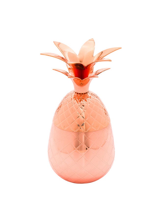 Restaurantware Restaurantware-2-OZ Pineapple Drink Tumbler: Perfect for Bars, Restaurants, and Catered Events - Copper Drink Shot Cup with Silver Stainless Steel Interior Lining for Pina Coladas and Mojitos - 1-CT  - Image 2