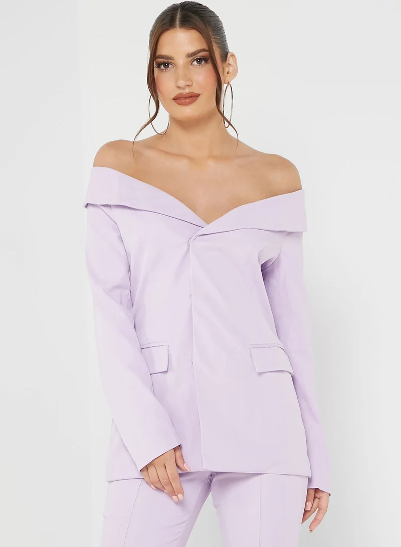 MISSY EMPIRE Pocket Detail Tailored Blazer
