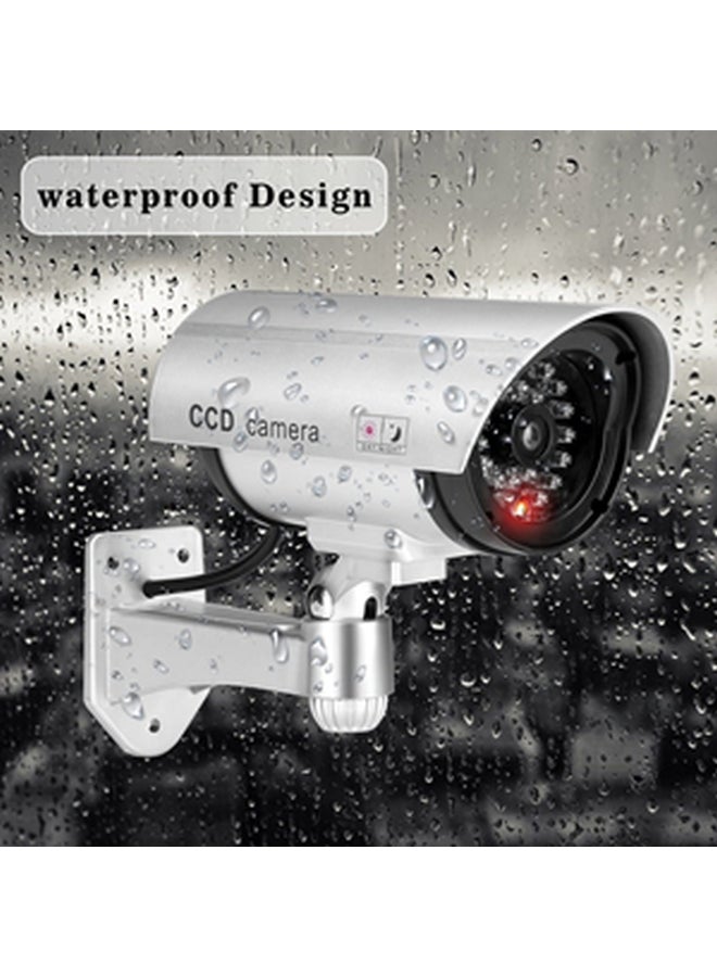 TOMVISION 4-Piece Fake Dummy CCTV Surveillance System Security  Camera Silver - Image 3