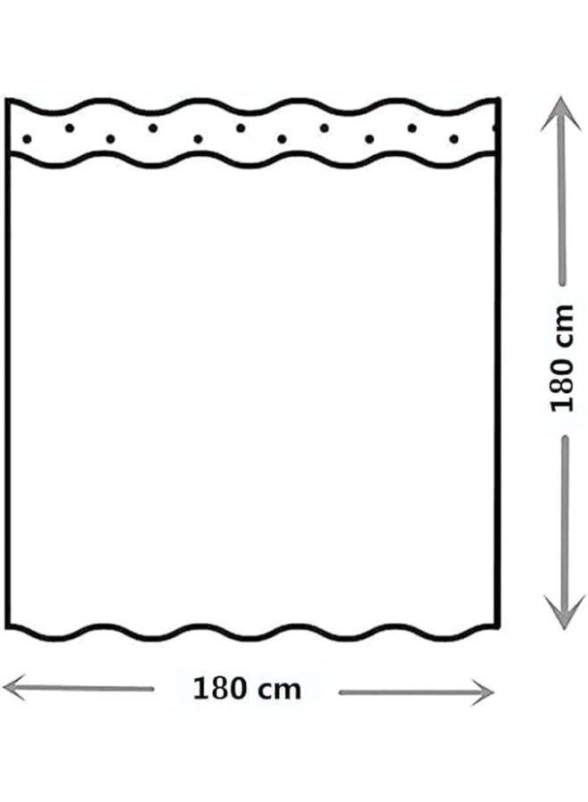 ستارة دش مقاومة للماء بنجوم – قماش سريع الجفاف ومقاوم للعفن – مع 12 خطاف – بوليستر متين – سهلة التركيب - Image 4