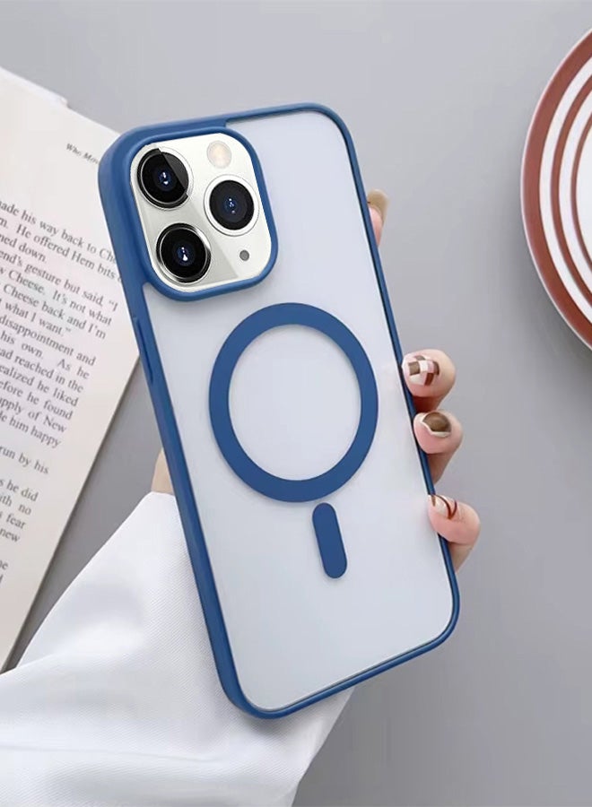 Magsafe Case for iPhone 11 Pro Max Magsafe Clear Cover Magnetic Wireless Charging Support, Shockproof Protection, Scratch-Resistant for iPhone 11 Pro Max - Navy Blue  - Image 1