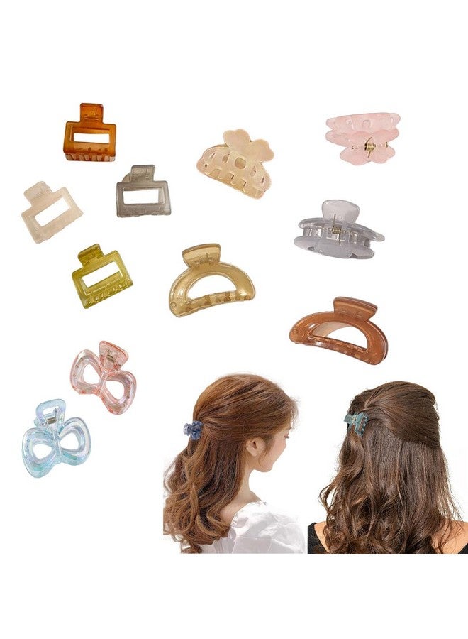 ZUGAD Medium Size Butterfly Clips, Claw Clips, Hair Clutchers Clips with Tight Grip for Women and Girls (Pack of 8) (Multicolor) - Image 1