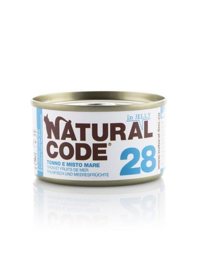 Natural Code 28 Tuna and Mixed Seafood Soft Jelly Wet Cat Food 85g
