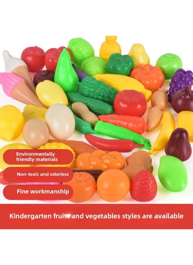 Suitable For Artificial Vegetables And Fruit Toys Children's Kitchen Fake Eggs Boys And Girls Educational Plastic Food Cutting-Color:Fruit Cutting Music 13 Piece Set  - Image 5