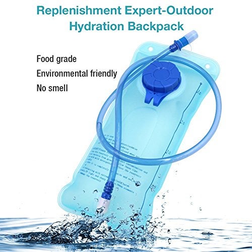 Monvecle Hydration Water Bladder 2L Bike Water Storage Bag Universal Hydration Pack for Hiking, Camping, Cycling Running and Kayaking 2L Blue - Image 4