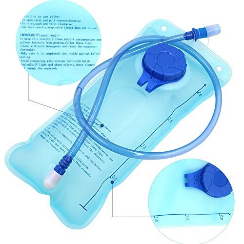 Monvecle Hydration Water Bladder 2L Bike Water Storage Bag Universal Hydration Pack for Hiking, Camping, Cycling Running and Kayaking 2L Blue - Image 3