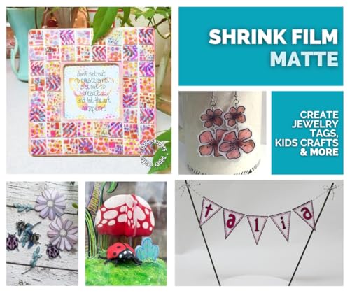 Grafix Shrink Film - Red Opaque 8.5"x11" Sheets, Design Your Art and Shrink It to Create Jewelry, Embellishments, Paper Crafts, Gift Tags, Ornaments and More, Pack of 50 - Image 3