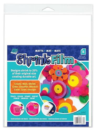 Grafix Shrink Film - Red Opaque 8.5"x11" Sheets, Design Your Art and Shrink It to Create Jewelry, Embellishments, Paper Crafts, Gift Tags, Ornaments and More, Pack of 50 - Image 1